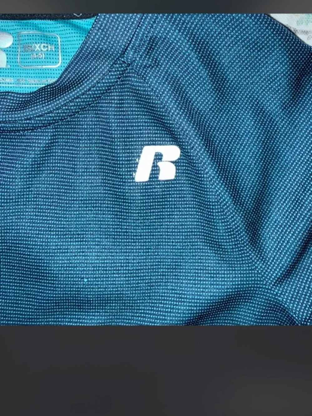 Russ Kids' Dark Teal Short-Sleeve Swim Rashguard with Teal Accent